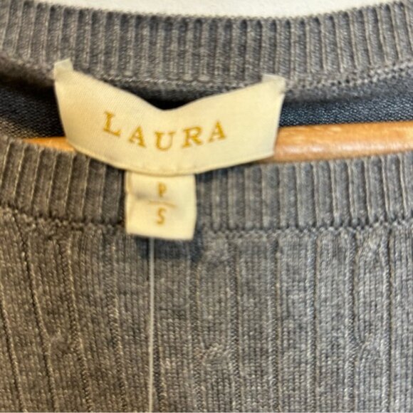 Laura Faux Layered Pullover Sweater Grey Fog - Picture 8 of 11